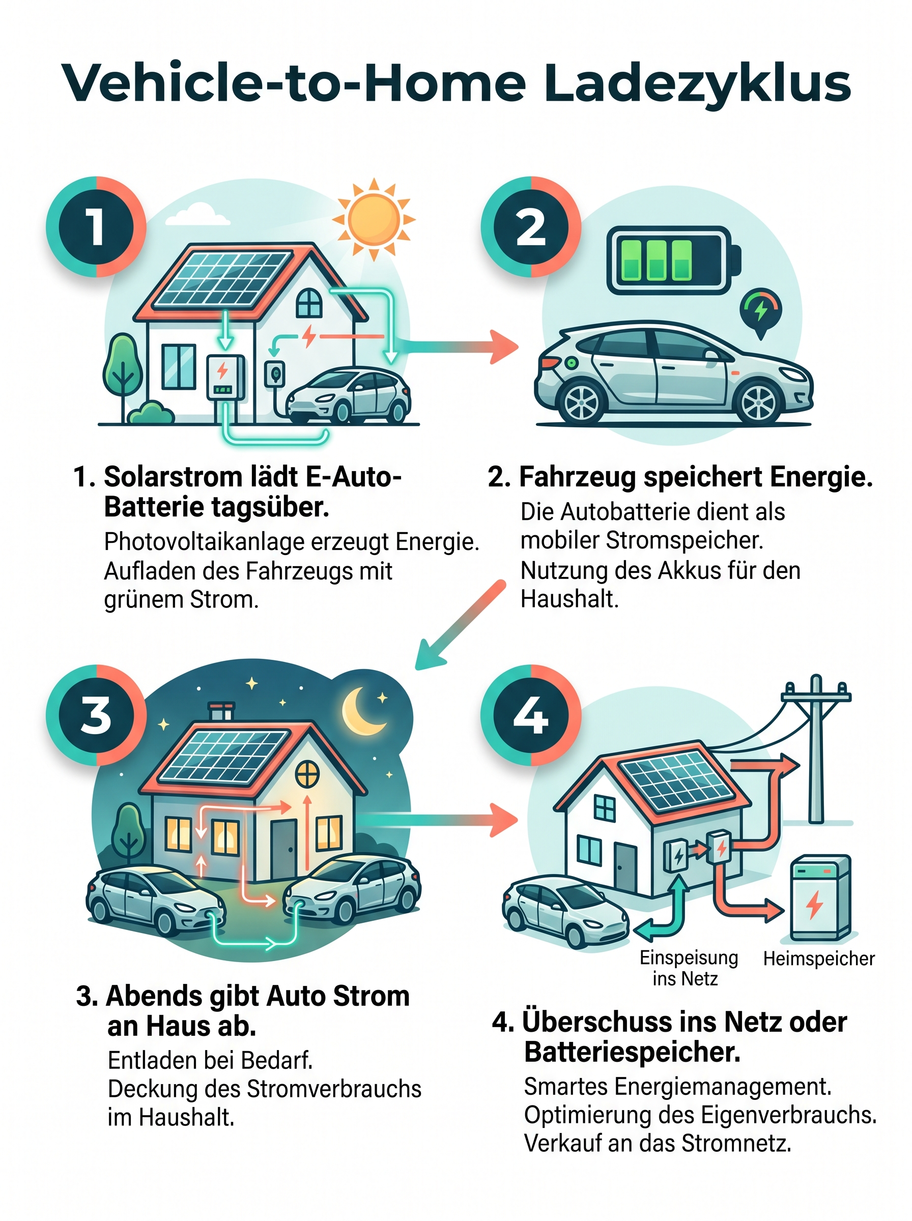 Vehicle-to-Home Ladezyklus